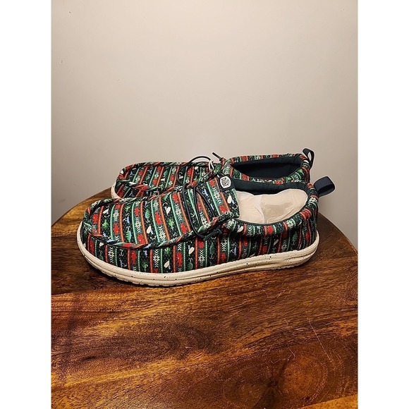 Men‎ Sz 12 Hey Dude Wally Fishmas Sweater Slipon Sneaker Boat Shoes
